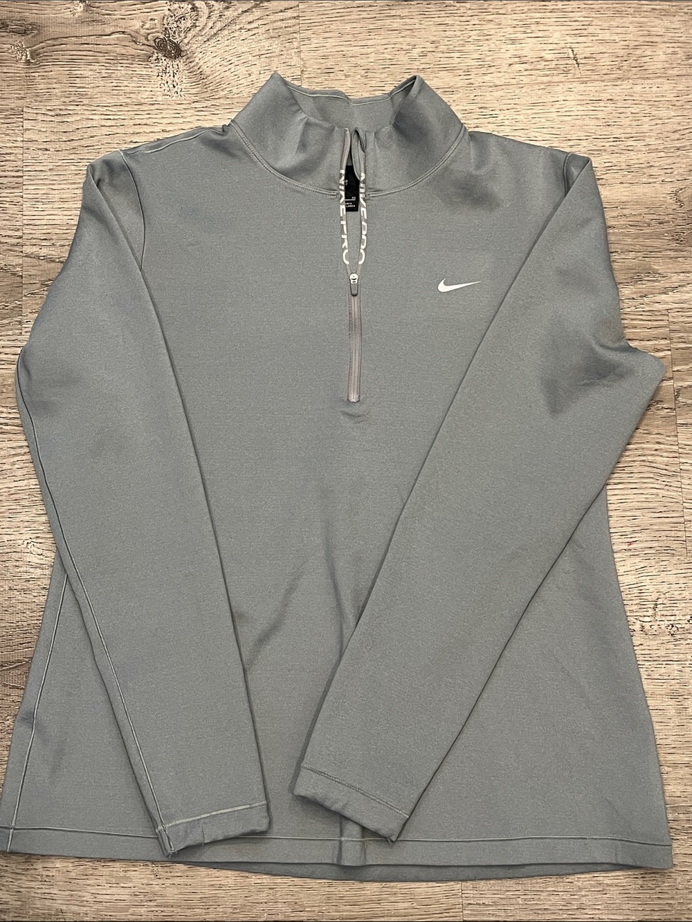 Nike Women's Gray Quarter-Zip Dri-FIT Pullover